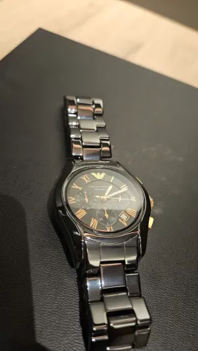 Relógio Emporio Armani Ar1410 - Cerâmica preta/rose