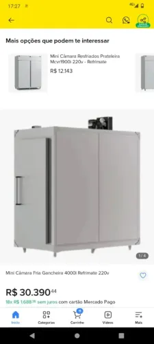 Camara para congelados 