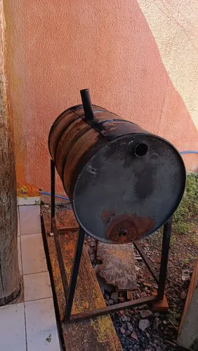 Churrasqueira grande de tambor a bafo