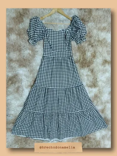 Vestido Xadrez Luxo