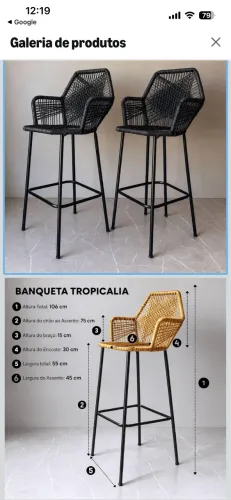 2 Banquetas para balcão/área gourmet