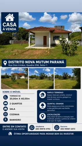 Vende-se em Nova Mutum do Paraná