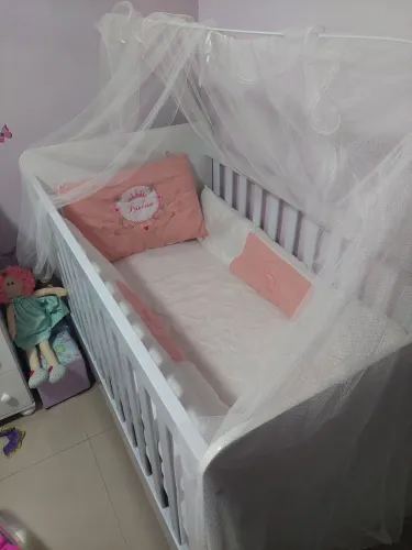 Berço de bebê + colchão Ortobom (vira cama)