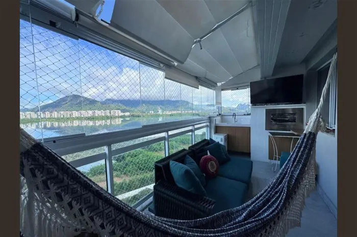 Apartamento à venda no Alphagreen 2 quartos andar alto vista livre 82 m2 varanda gourmet B