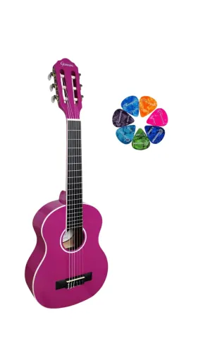 Kit VIOLAO 1/2 START NAILON ACUSTICO COR PINK + PALETA - ESCOLAR