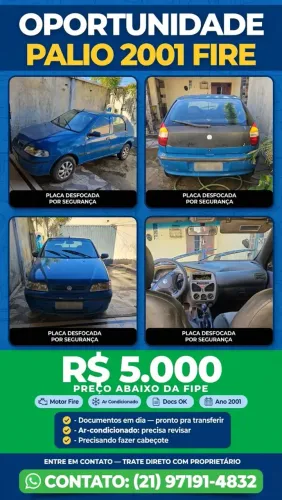 Fiat Palio EX 1.0 MPI Fire 8V 4P 2001