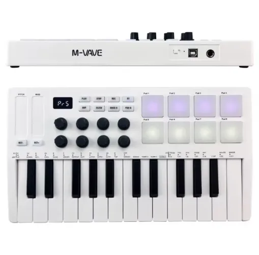 Teclado controlador M-Vave SMK25 branco