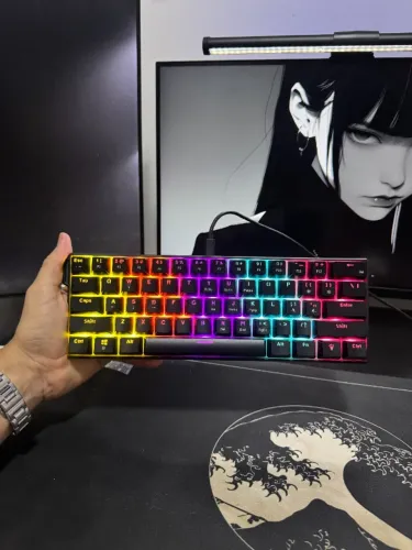 Teclado Mecânico Gamer Ajazz NK61 60% - Cor preta ?