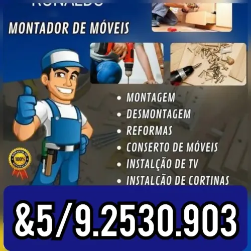 Montador de móveis profissional e experiente