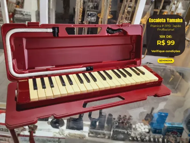 Escaleta Yamaha Pianica P-37D Japão Profissional - Seminova