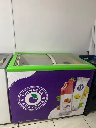 Freezer tampa de vidro e pra refrigerante