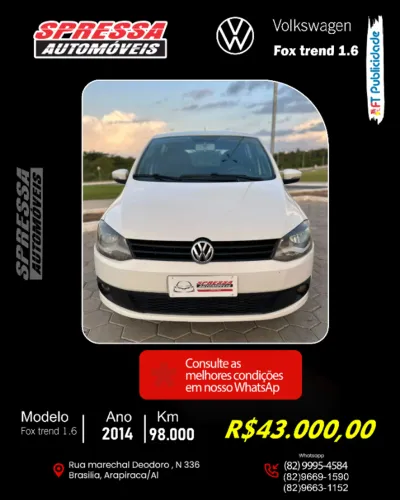 Volkswagen Fox 1.6 MI I Motion Total Flex 8V 5P 2014