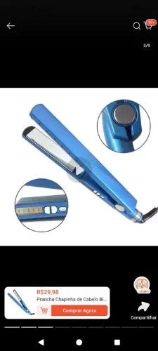 Chapinha Nano Titanium Profissional com Controle de Temperatura Digital