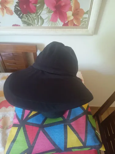 Chapéu de Praia Preto Litoraneus Com Proteção UV