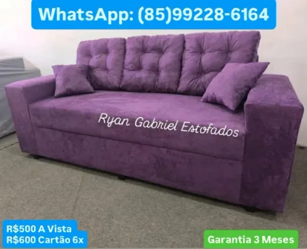 Promoção Sofá 3 Lugares Luxuoso direto de Fábrica