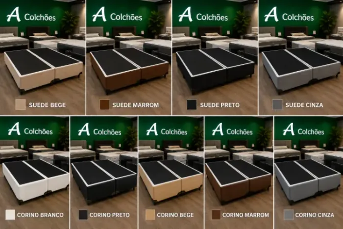 Cama Box Base Bi-partido Casal Max 138x188x28