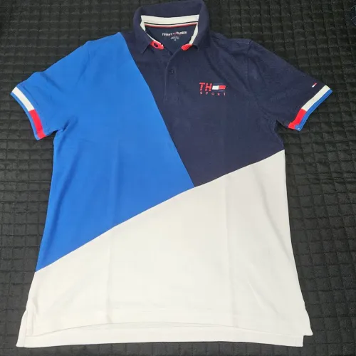 Polo Tommy Hilfiger Sport Masculina Color Block - M