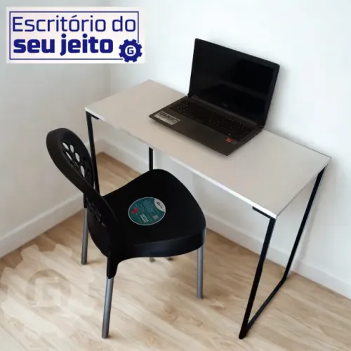 Birô Multiuso NOVO MDF Mesa para Notebook Escritório Computador de Estudo Branco