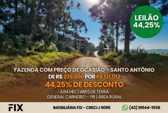 FAZENDA COM PREÇO DE OCASIÃO: COMPRA DIRETA SEM LEILÃO DE ÁREA RURAL AVALIADA EM R$ 235 MI