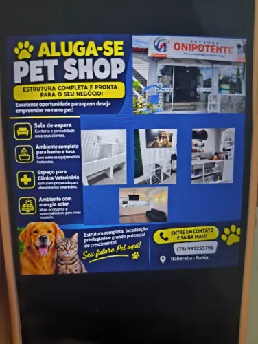 Alugo Pet Shopp completo para uso com todos materias para banho e tosa, com loja .