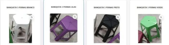 BANQUETA 5 PERNAS- DIVERSAS CORES