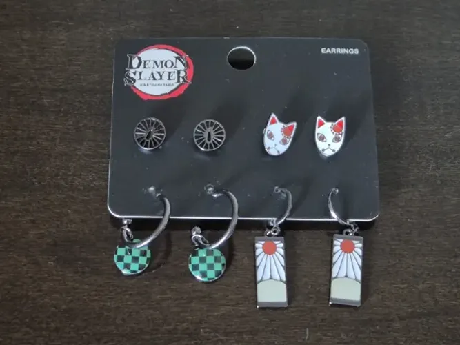 Kit 4 Pares De Brincos Demon Slayer. Original. Bioworld!