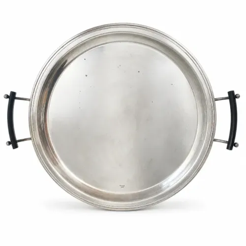 Bandeja Christofle Prata com Alças - Vintage e Decorativa