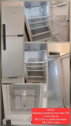 VENDO geladeira brastemp frost free 375L 