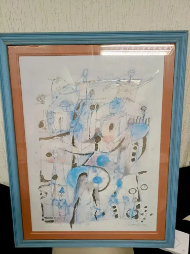 Quadro antigo decoração 95x75cm