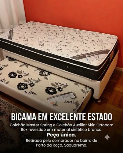 Vendo bicama ortobom em excelente estado.