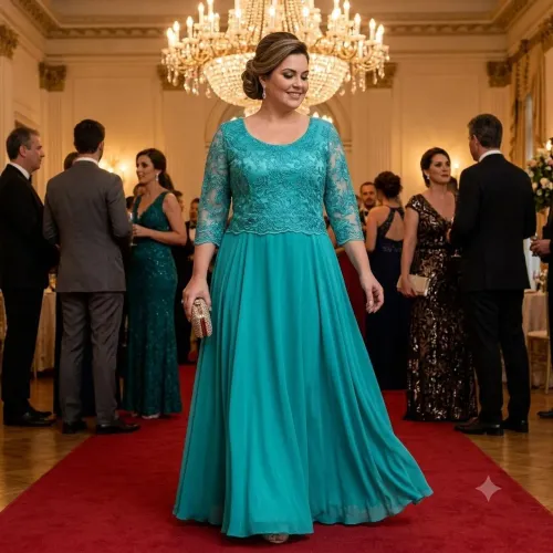Vestido Turquesa Festa Madrinha Formatura