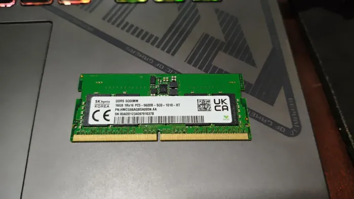 Memória ram ddr5 16gb notebook 4800mhz