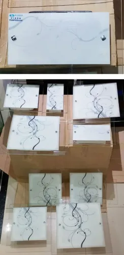Iluminárias de vidro temperado marca blumenau