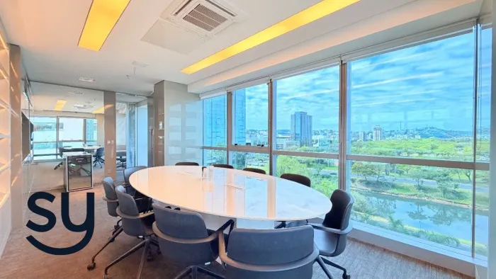 Sala Comercial Mobiliada com Vista para no Marinha no Trend City Corporate