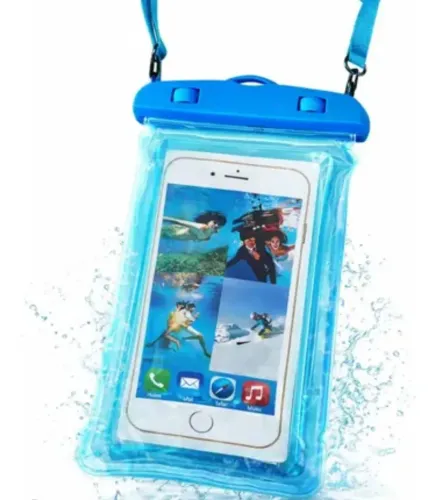 Bolsa capa de celular a prova d'água impermeável na cor azul