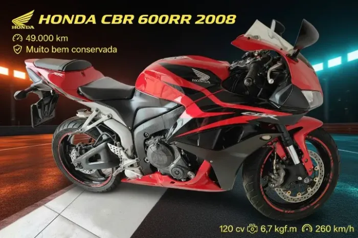 CBR 600RR 2008, só pegar e andar