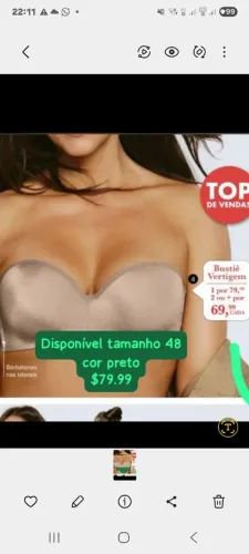 Sutiã Demillus preto 48