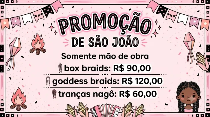 Tranças a domicílio - promoção / box braids / goddes braids / Trancista
