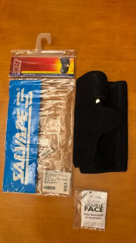 Joelheira SalvaPé Neoprene Apoio Rótula Preta Tamanho M/G