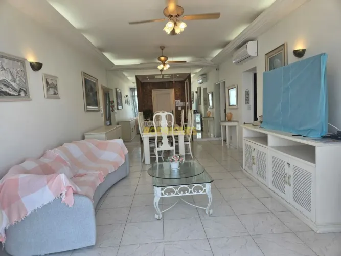 APARTAMENTO GUARUJÁ SP - Pitangueiras Frente Mar: Varanda, Mobiliado, 4 Quartos, 5 Banheir