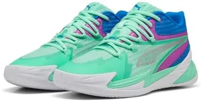 PUMA Tênis de basquete masculino Dagger verde tamanho 40