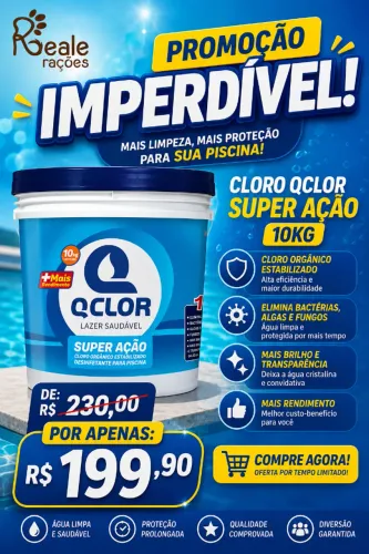 Cloro Qclor Super ação 10kg + entrega grátis