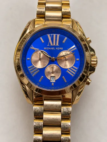 Relógio Michael Kors Bradshaw MK-5951 - Azul e Rosé