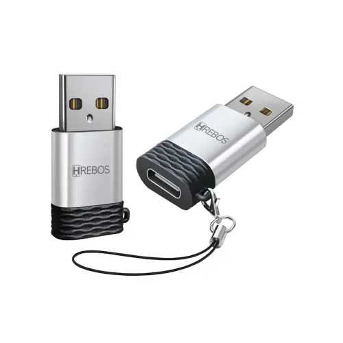 Adaptador Conversor USB (Macho) para Tipo C (Fêmea) - Hrebos 