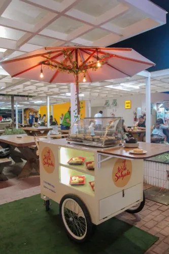 Carrinho de lanche para tortas