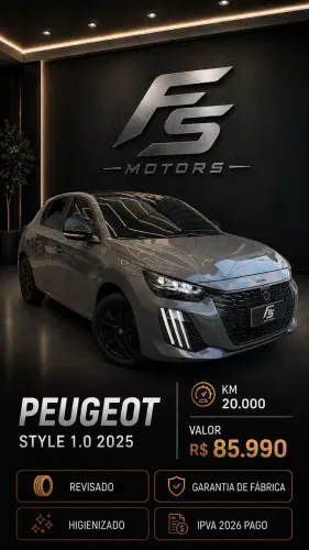 Peugeot 208 Style 1.0 Flex 6V 5P Mec. 2025