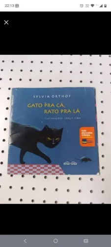 Livro Gato pra cá gato pra lá avaria na capa