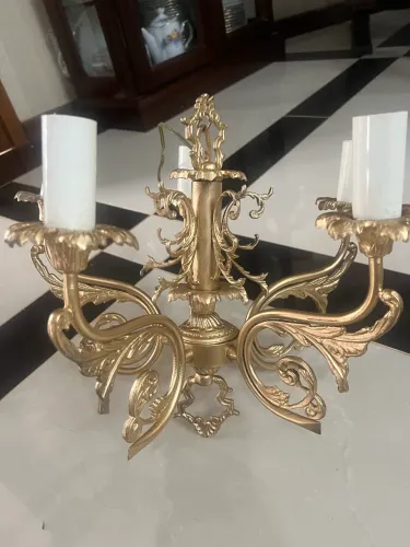 Lustre de metal 5 braços
