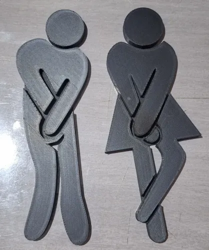 Placa para porta de banheiro