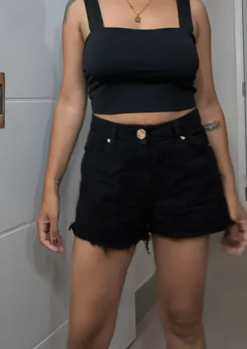 Short jeans preto